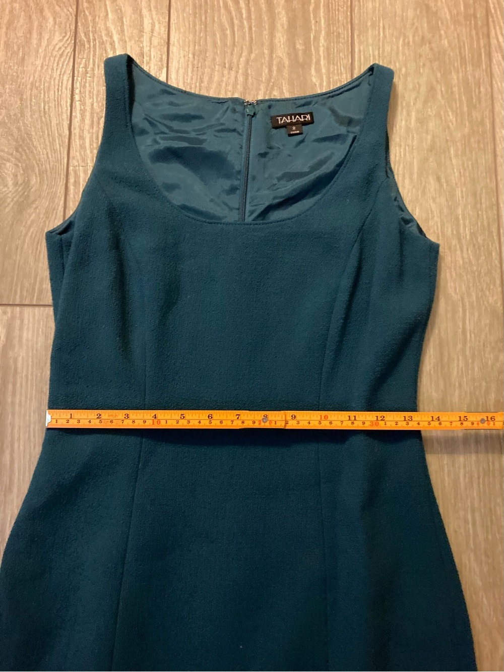 Tahari Teal Wool Dress Suit with Cropped Jacket NWT - Picture 10 of 16